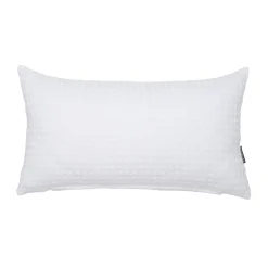 EMINZA Housse de coussin rectangulaire coton nid d'abeille (30 x 50 cm) Maya he Blanc