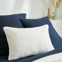 EMINZA Housse de coussin rectangulaire flanelle (40 x 60 cm) Didou Ivoire