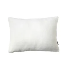 EMINZA Housse de coussin rectangulaire flanelle (40 x 60 cm) Didou Ivoire