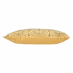 OSTARIA Housse de coussin rectangulaire velours (30 x 50 cm) Coquillage Jaune Clearance