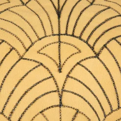 OSTARIA Housse de coussin rectangulaire velours (30 x 50 cm) Coquillage Jaune Clearance