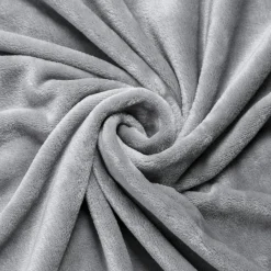 EMINZA Housse de coussin rectangulaire flanelle (40 x 60 cm) Didou Gris clair New