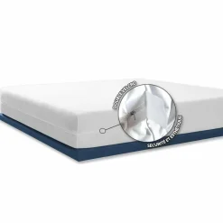 BLEU CALIN Housse de matelas intégrale anti-punaises de lit (140 x 190 cm) Ombeline he Blanc