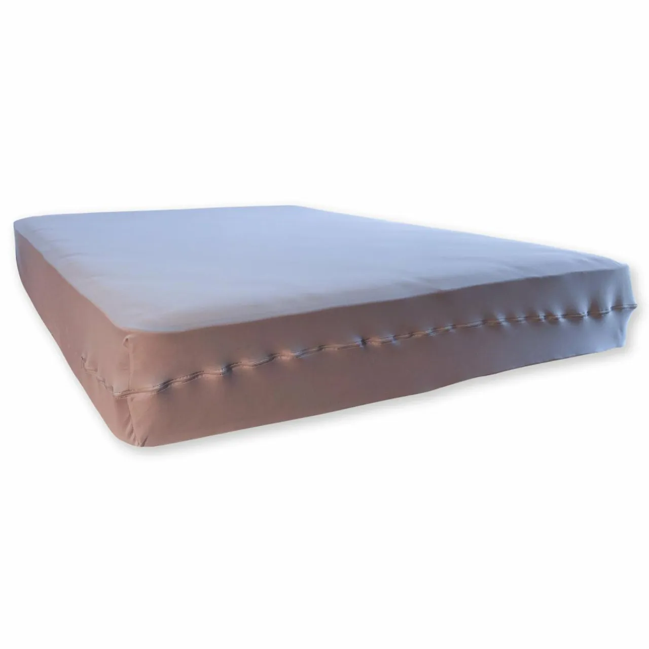 BLEU CALIN Housse de matelas intégrale (140 x 190 cm) Emeline Gris clair New