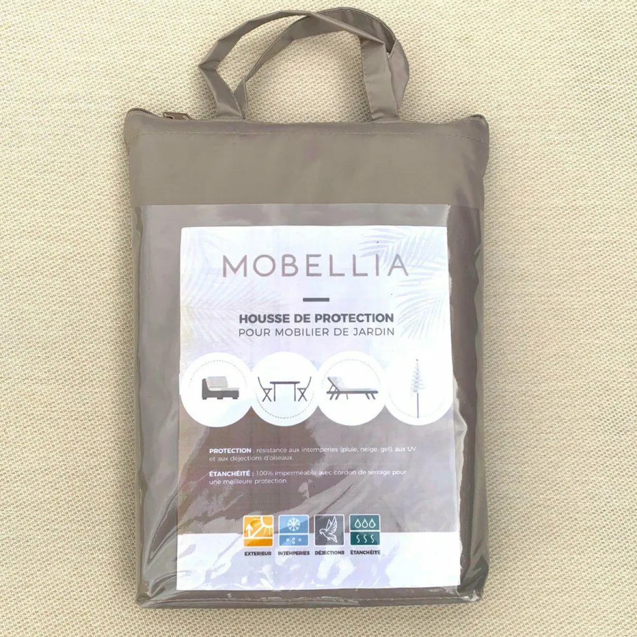 MOBELLIA Housse de protection Imperméable pour Salon de jardin (175 x 175 cm) Gris Online