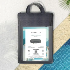 MOBELLIA Housse de protection imperméable pour Table basse ronde (D87 cm) Monte Carlo Gris Anthracite