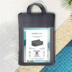 MOBELLIA Housse de protection imperméable pour Canapé 2 places (153 x 86 cm) Elba Gris Anthracite Discount