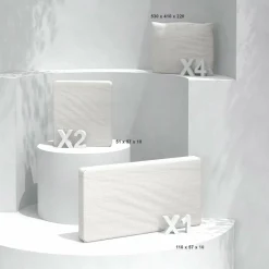 MOBELLIA Housses de coussin de remplacement pour salon de jardin Calvi 4 places - Blanc Hot