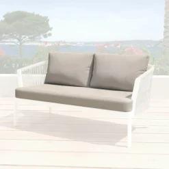 MOBELLIA Housses de coussin de remplacement pour Canapé 2 places Amalfi Taupe Online