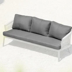 MOBELLIA Housses de coussin de remplacement pour Canapé 3 places Amalfi Gris Anthracite New