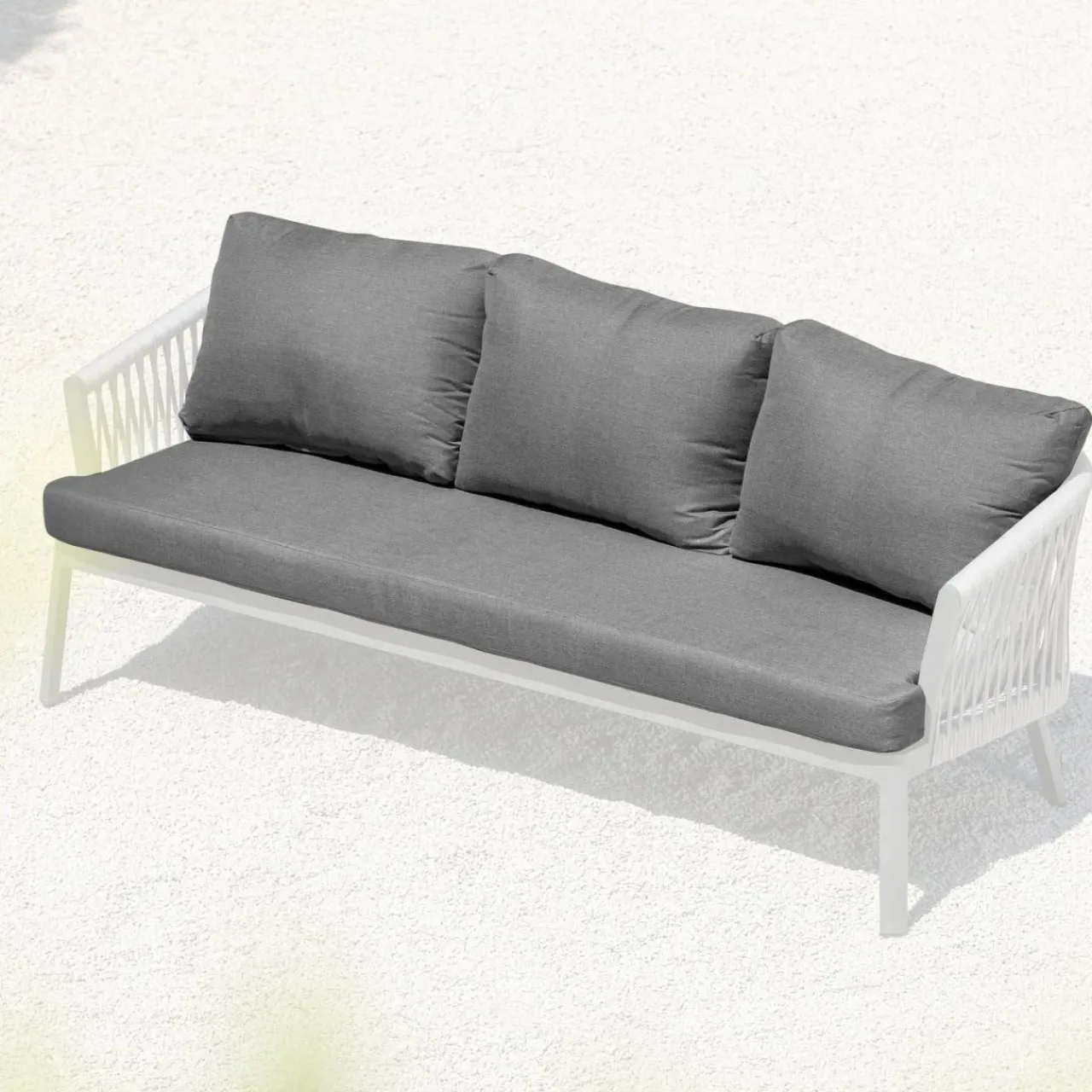 MOBELLIA Housses de coussin de remplacement pour Canapé 3 places Amalfi Gris Anthracite New
