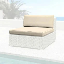 MOBELLIA Housses de coussin de remplacement pour Chauffeuse Palma Beige Online