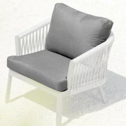 MOBELLIA Housses de coussin de remplacement pour Fauteuil Amalfi Gris Anthracite Best