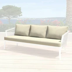 MOBELLIA Housses de coussin de remplacement pour Canapé 3 places Amalfi Beige Online