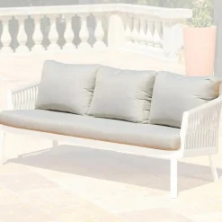 MOBELLIA Housses de coussin de remplacement pour Canapé 3 places Amalfi Taupe Hot