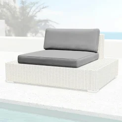 MOBELLIA Housses de coussin de remplacement pour Fauteuil Palma Gris anthracite Gris foncé Outlet