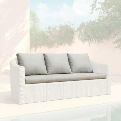 MOBELLIA Housses de coussin de remplacement pour Canapé 3 places Calvi Gris clair Online