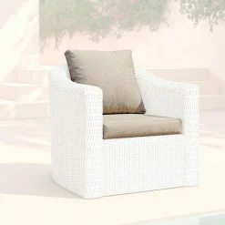 MOBELLIA Housses de coussin de remplacement pour Fauteuil Calvi Taupe Discount