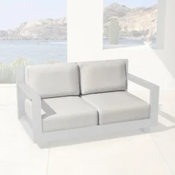 MOBELLIA Housses de coussin de remplacement pour Canapé 2 places Elba Gris clair Online