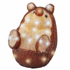 EMINZA Hérisson lumineux à piles 30 LED (H24 cm) Twiggy Blanc froid Discount