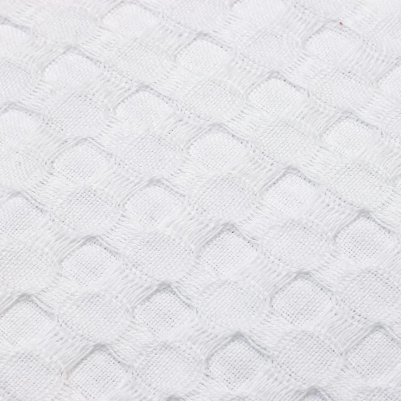EMINZA Jeté de lit coton nid d'abeille (130 x 160 cm) Maya Blanc Best