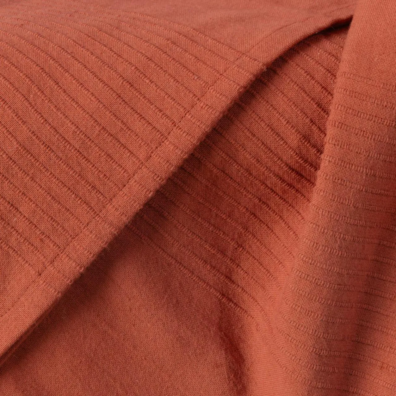 EMINZA Jeté de lit coton tissé (130 x 160 cm) Léa Terracotta Hot