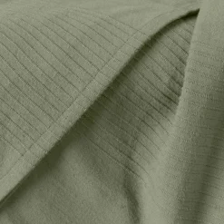 EMINZA Jeté de lit coton tissé (130 x 160 cm) Léa Vert romarin