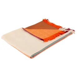 Atmosphera, cru017dateur d'intu017drieur Jeté de lit coton (130 x 180 cm) Madras Multicolore Sale