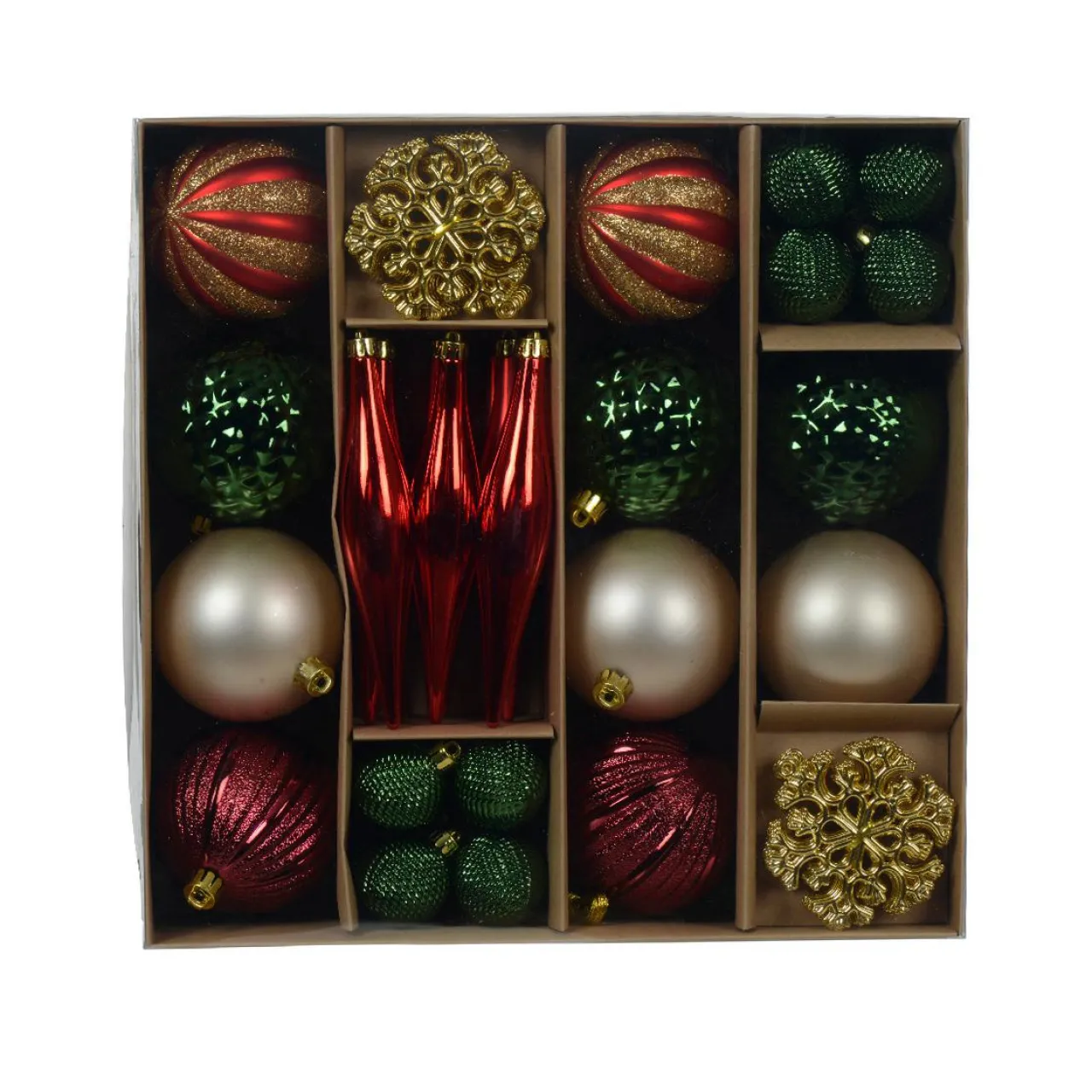 KAEMINGK Kit de décoration de sapin de Noël Christmas rouge et or Vert Clearance