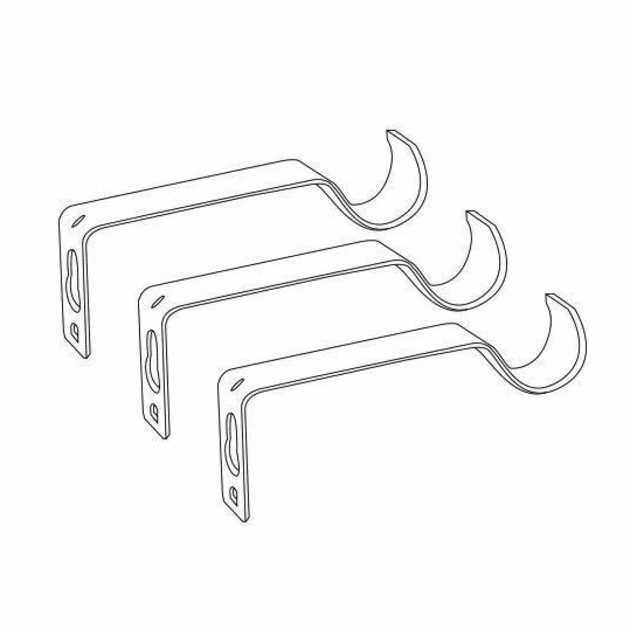 LUANCE Kit de tringle extensible (L120 - L210 cm / D16 mm) Sevigne mat Blanc Hot