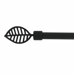 LUANCE Kit de tringle extensible (L120 - L210 cm / D16 mm) Sevigne mat Noir New