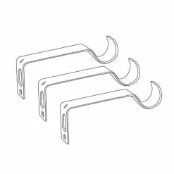 LUANCE Kit de tringle extensible (L120 - L210 cm / D19 mm) Brasserie Argent Outlet
