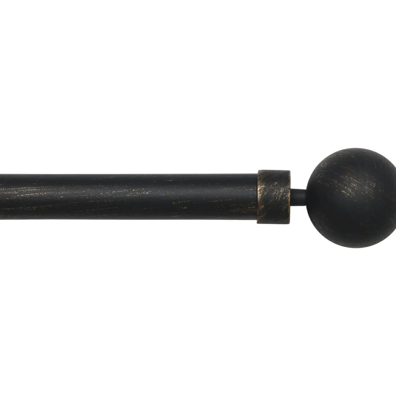 LUANCE Kit de tringle rideau extensible (L120 - L210 cm / D28 mm) Gaïa Noir et Or Clearance