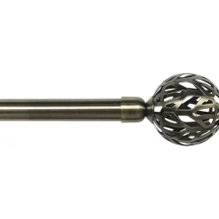 LUANCE Kit de tringle rideau extensible (L120 - L210 cm / D19 mm) Retro Bronze New