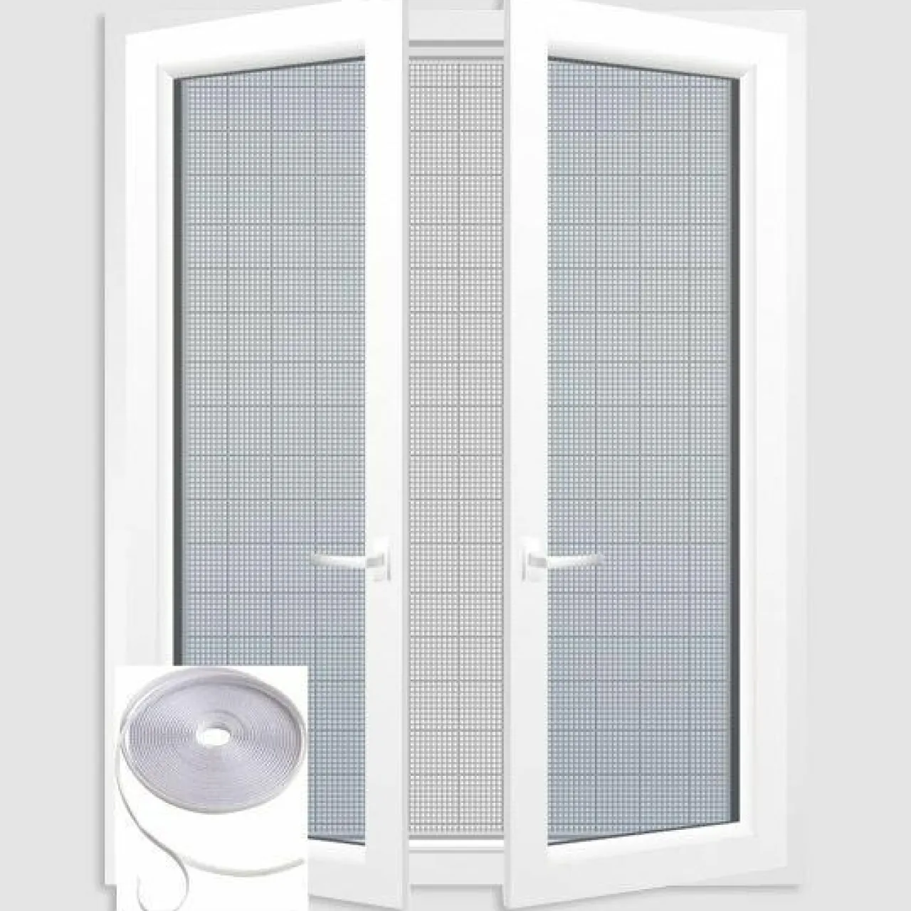 LUANCE Kit moustiquaire fenêtre (130 x 150 cm) Blanc Outlet