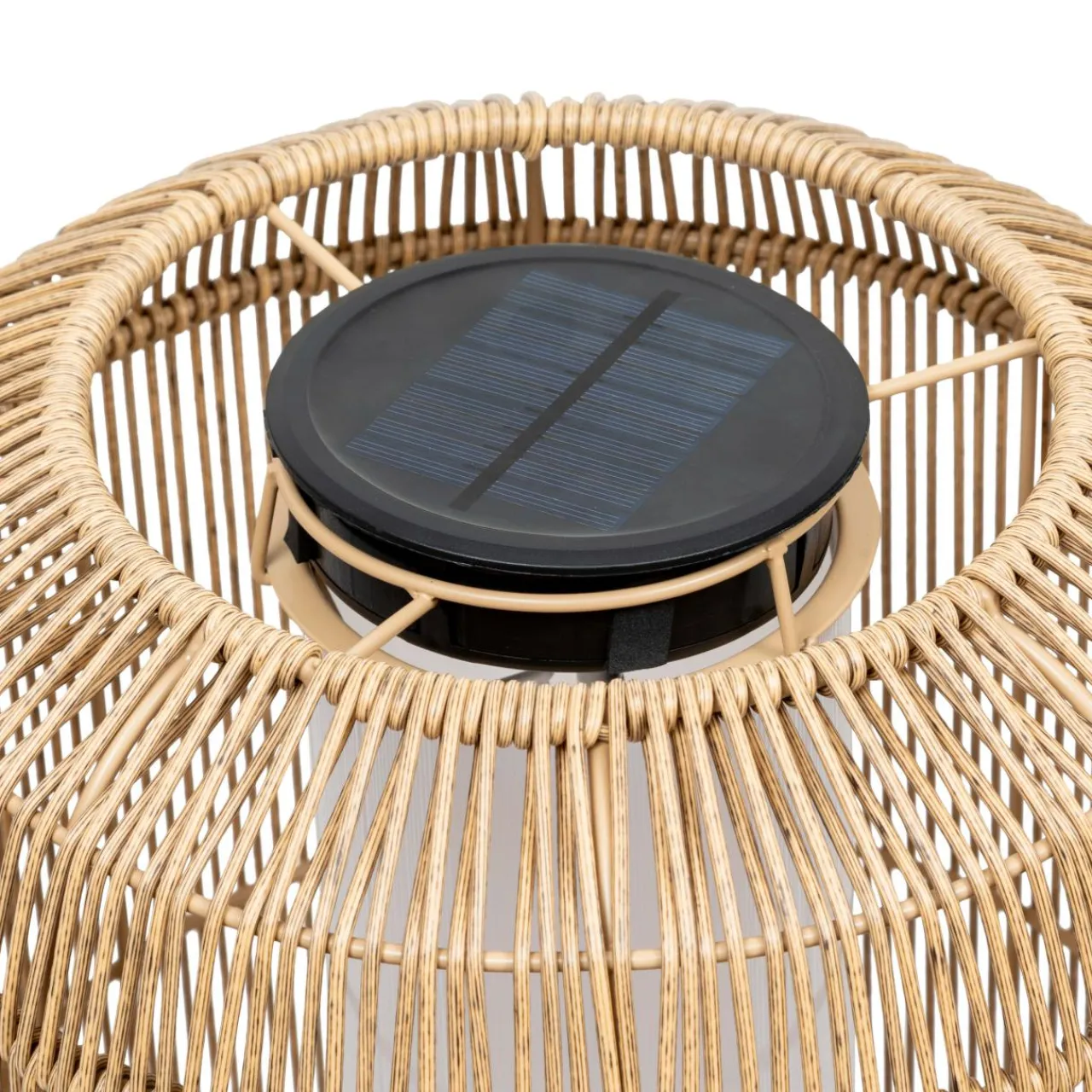 Atmosphera, cru017dateur d'intu017drieur Lampadaire de jardin solaire en corde LED (H78 cm) Loise Beige Naturel Clearance