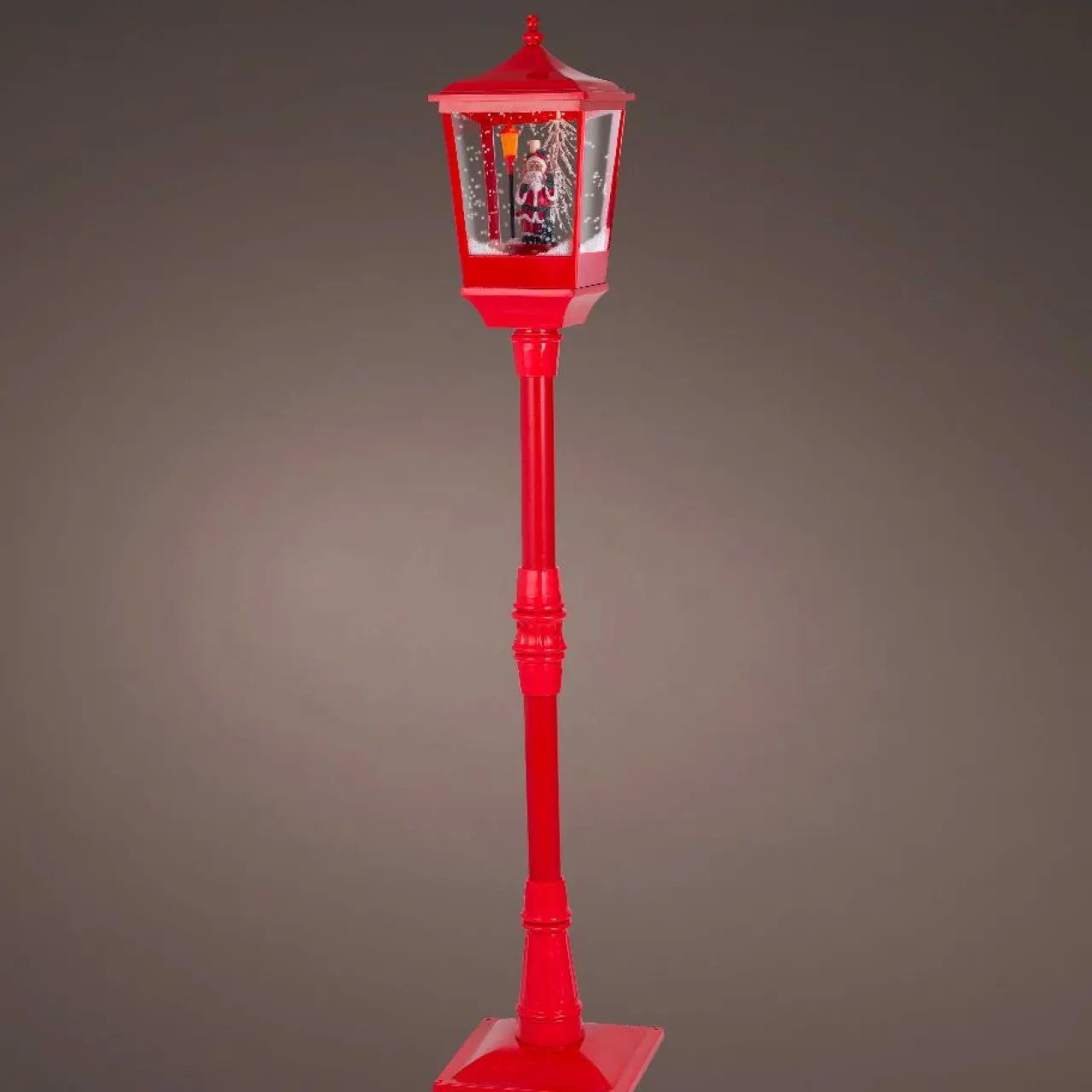 KAEMINGK Lampadaire de Noël illuminé, musical et animé 10 LED (H135 cm) Neige tombante Rouge Online