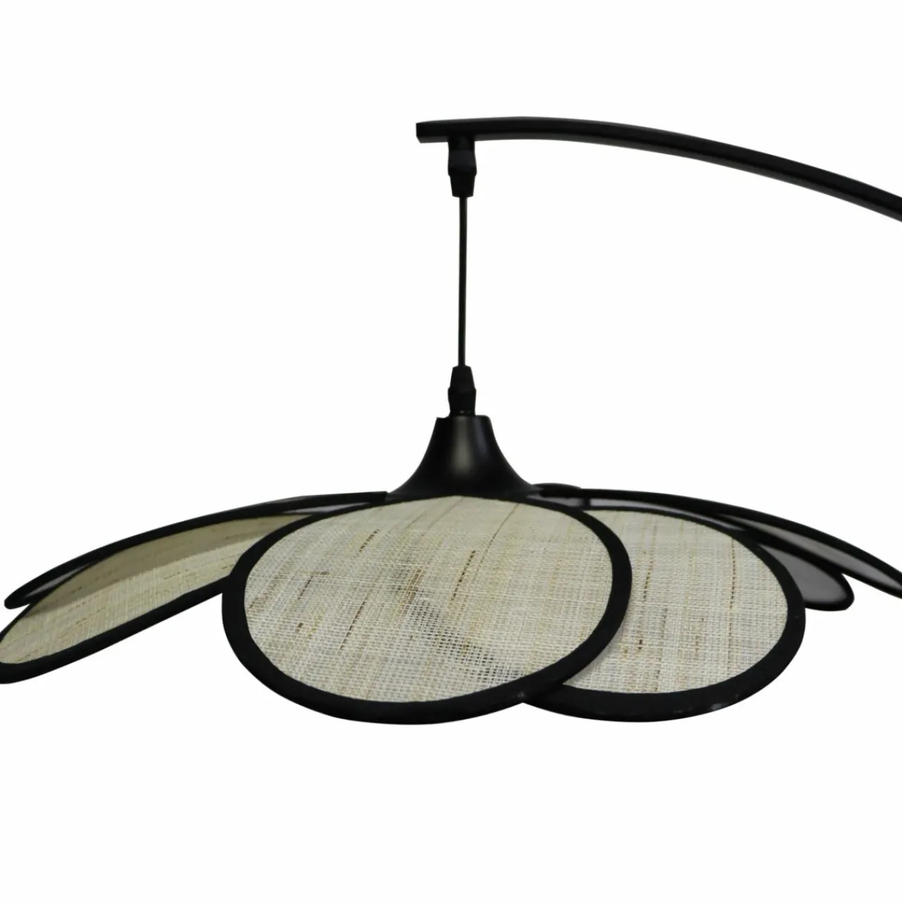 EMINZA Lampadaire design pétale (H156 cm) Teruel Noir Best