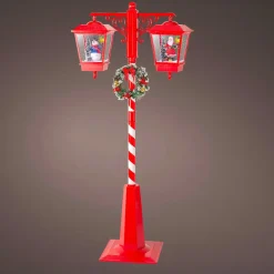 KAEMINGK Lampadaire double illuminé 66 LED (H188 cm) Noël Magique Rouge Discount