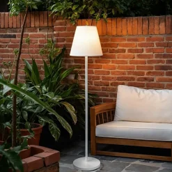 #N/A Lampadaire extérieur sans fil rechargeable USB LED (H150 cm) Brooklyn Blanc Outlet