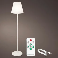 #N/A Lampadaire extérieur sans fil rechargeable USB LED (H150 cm) Brooklyn Blanc Outlet