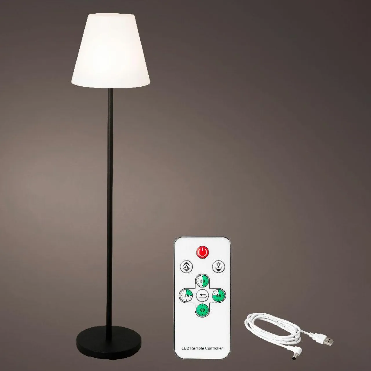 #N/A Lampadaire extérieur sans fil rechargeable USB LED (H150 cm) Brooklyn Noir Best