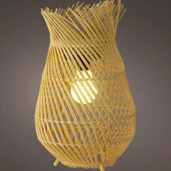 #N/A Lampe de jardin solaire LED (H36 cm) Tropical - Naturel Beige New