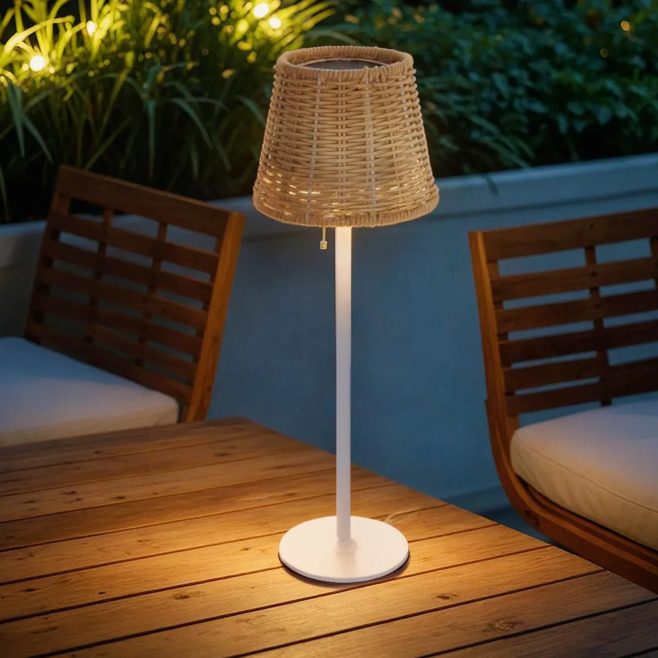 KAEMINGK Lampe de table extérieure solaire LED (H38 cm) Marylebone Naturel Discount