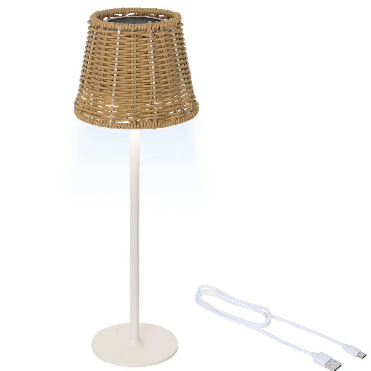 KAEMINGK Lampe de table extérieure solaire LED (H38 cm) Marylebone Naturel Discount