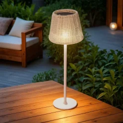 KAEMINGK Lampe de table extérieure solaire LED (H38 cm) Marylebone Blanc Sale
