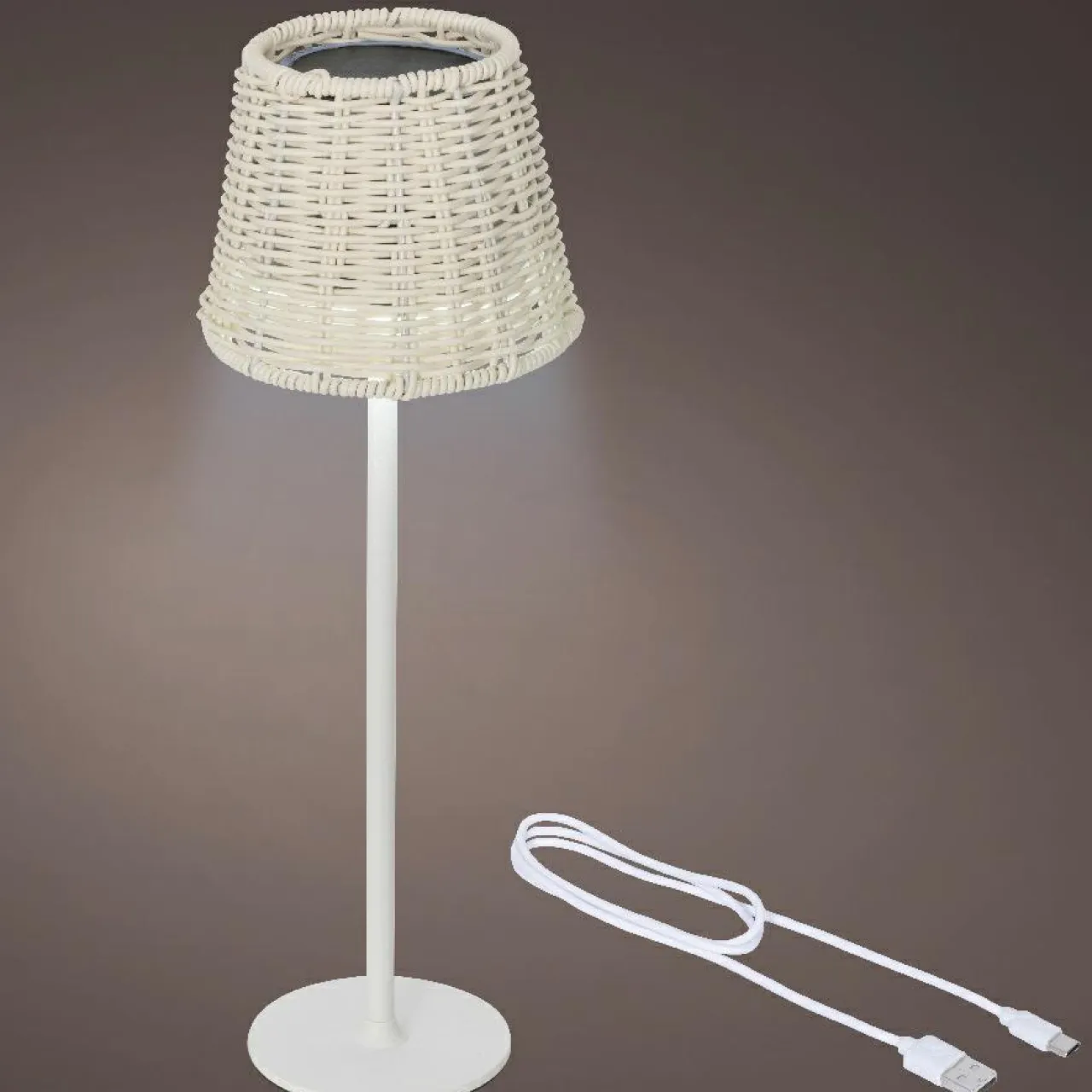 KAEMINGK Lampe de table extérieure solaire LED (H38 cm) Marylebone Blanc Sale