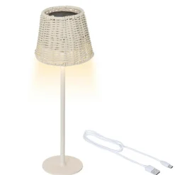 KAEMINGK Lampe de table extérieure solaire LED (H38 cm) Marylebone Blanc Sale