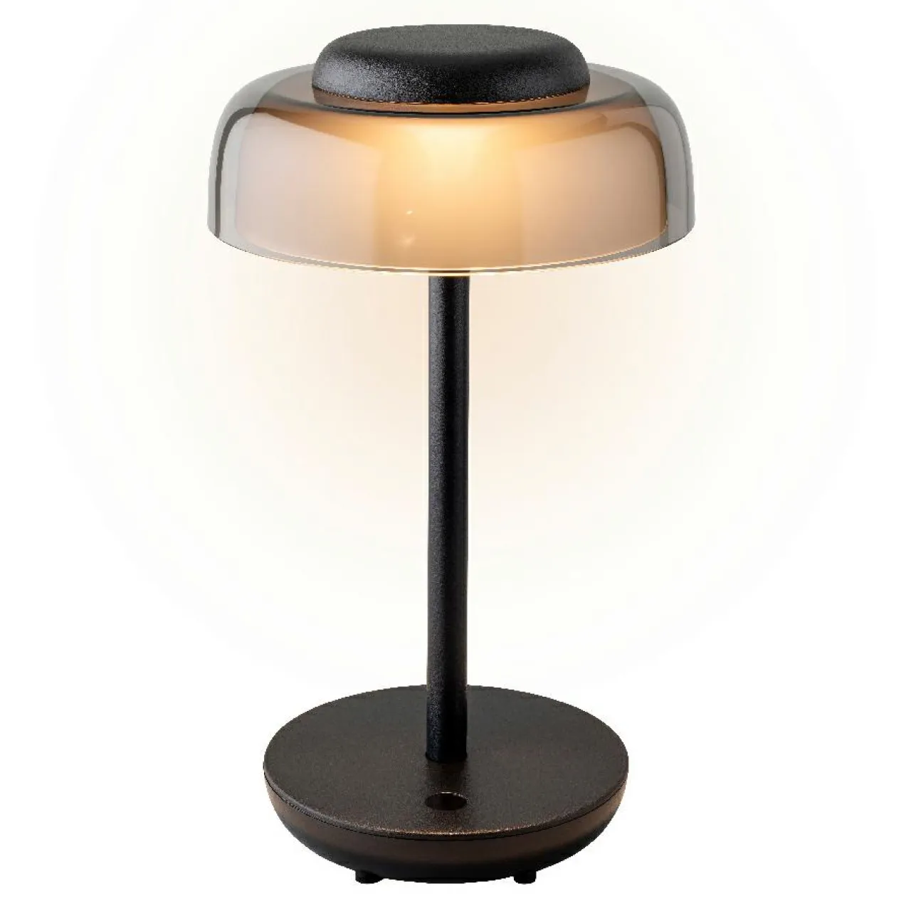 #N/A Lampe de table sans fil rechargeable USB 18 LED (H28 cm) Tribeca Noir New
