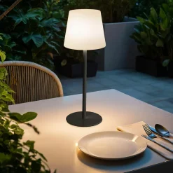 #N/A Lampe de table sans fil rechargeable USB (H40 cm) Manhattan Noir Best